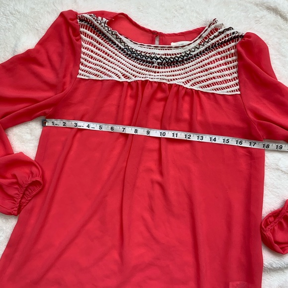 Umgee Pink Boho Blouse with Embroidery Small - Picture 5 of 10